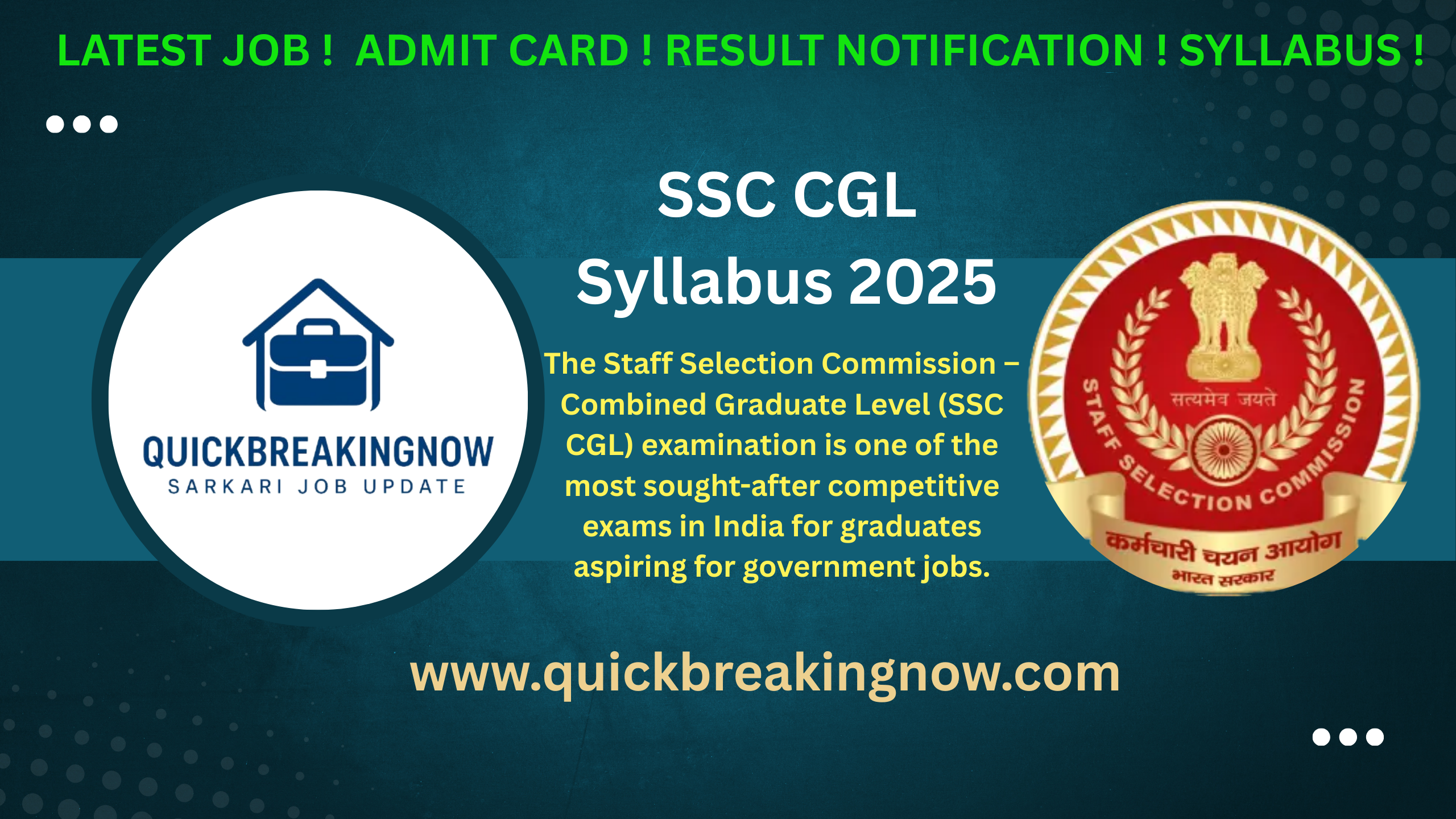 SSC CGL Syllabus 2025: Complete Tier-wise & Subject-wise